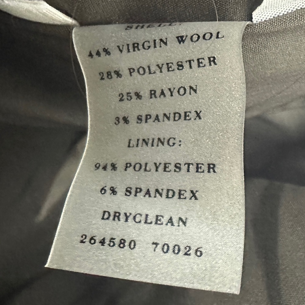 Ann Taylor Womens Dress Career Pants Gray Herringbone Wool Blend Size 4 - Picture 8 of 11